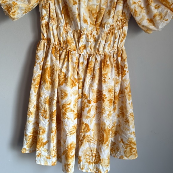 Abercrombie floral off-The-Shoulder Puff Sleeve Mini Dress medium - Picture 6 of 13